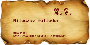 Miloszav Heliodor névjegykártya